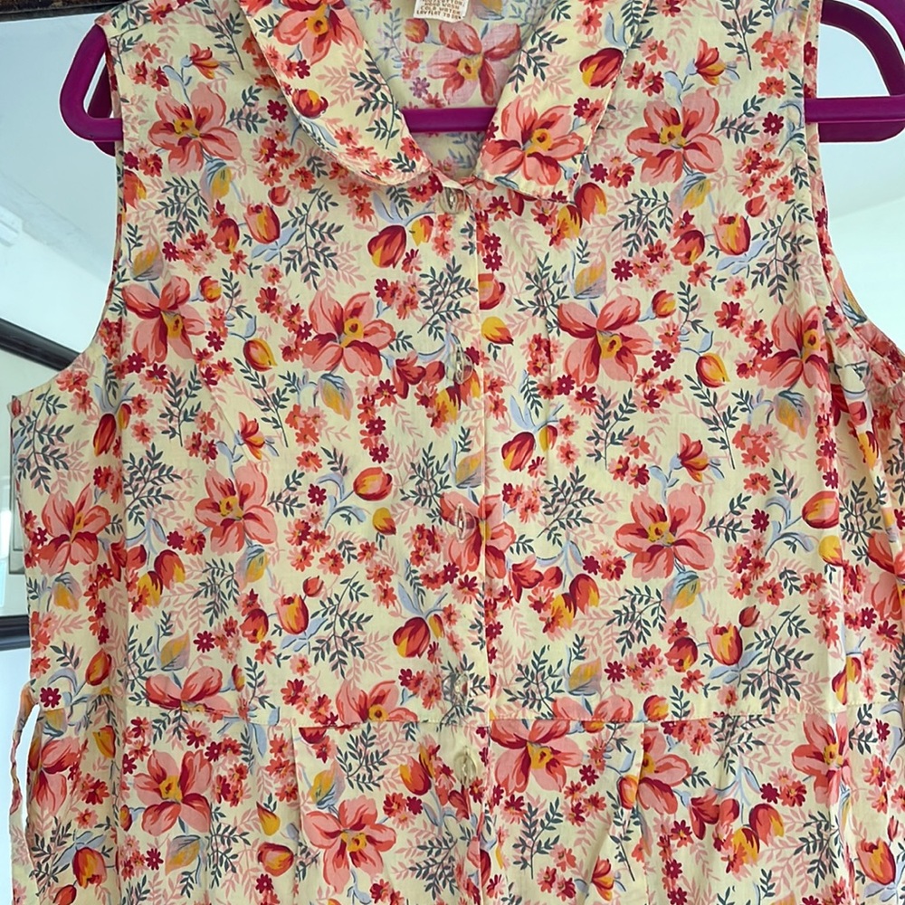 April Cornell Simply Lovely Floral Dress 100% Cotton XL🌸